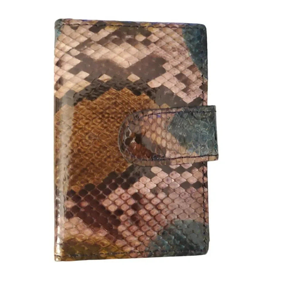 Bosca By Hugo Bosca Vintage Genuine Python Snake Key Wallet NEW